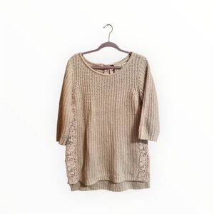 LC Lauren Conrad Cream Knit Top